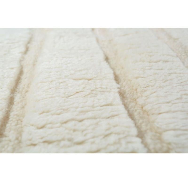 Alfombra anudada a mano Barefoot Bliss Undyed White & Undyed White 300x420 cm Indio en venta