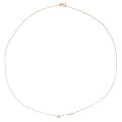 Barely-there Diamonds on Chain in 18K Rose Gold