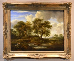 Wooded Landscape Koekkoek Paint 19. Jahrhundert Öl auf Leinwand