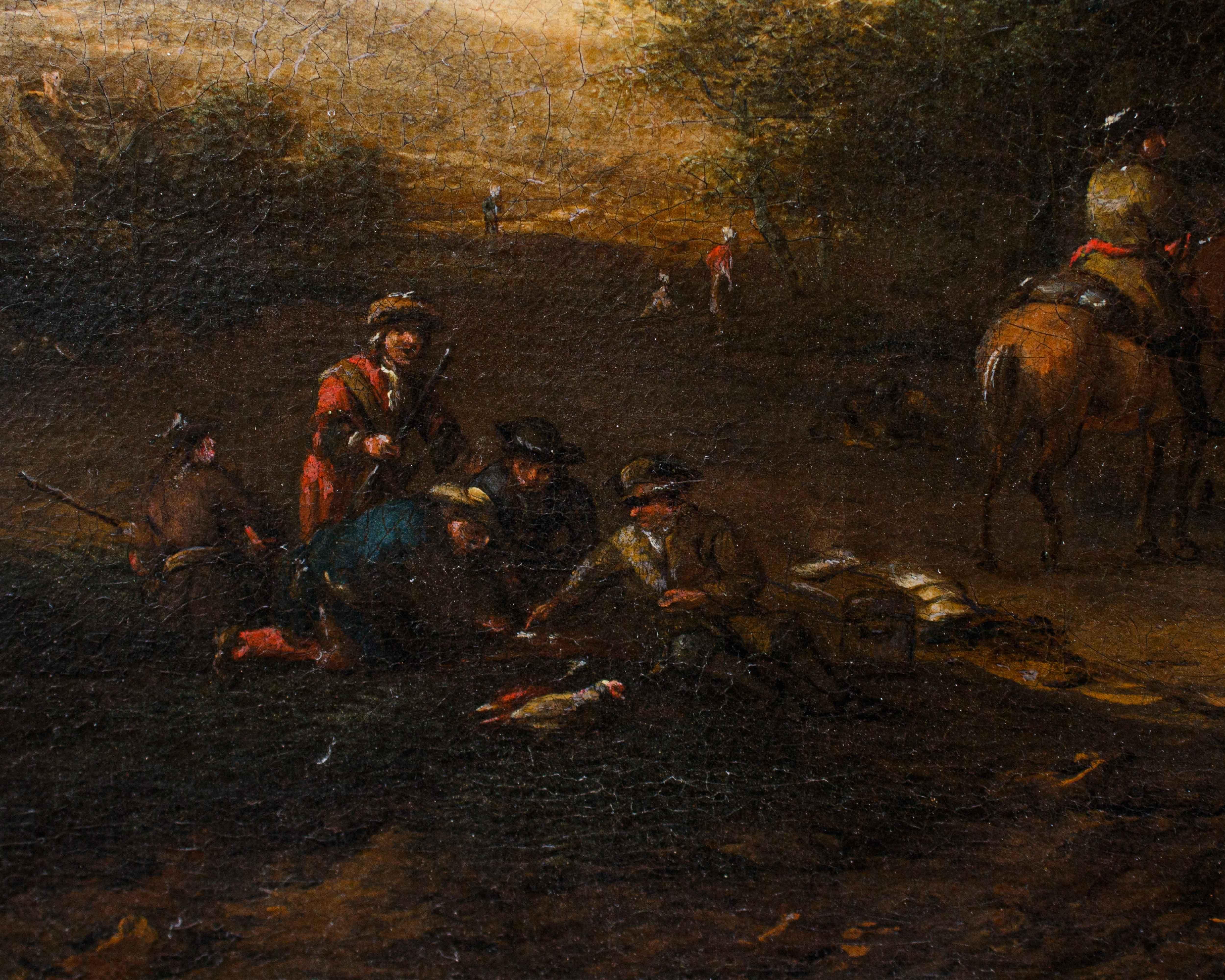 Barent Gael (1630/1635 – 1698), Coppia di paesaggi con scene di genere im Angebot 10