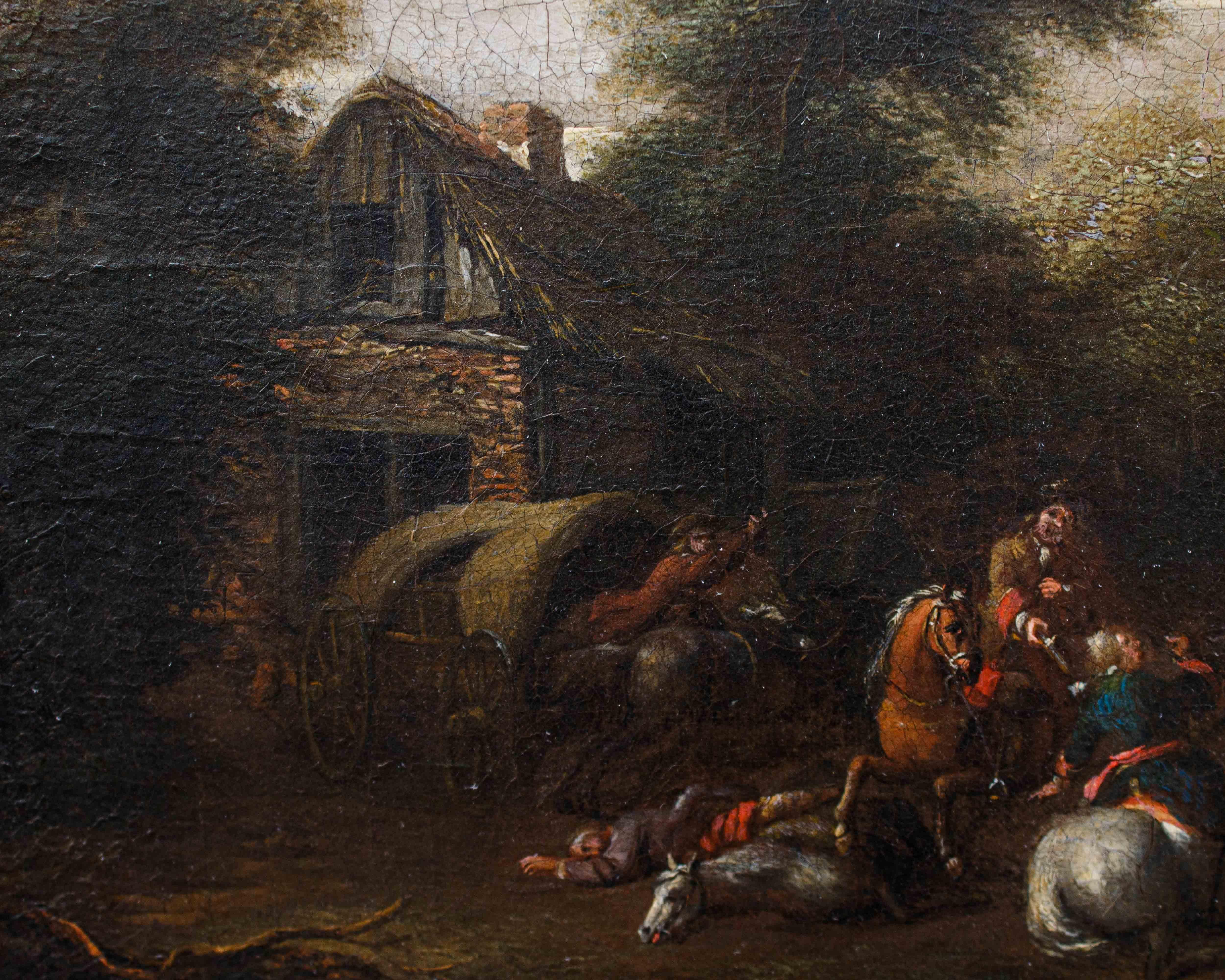 Barent Gael (1630/1635 – 1698), Coppia di paesaggi con scene di genere im Angebot 18
