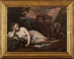 Diana la cazadora con sus perros