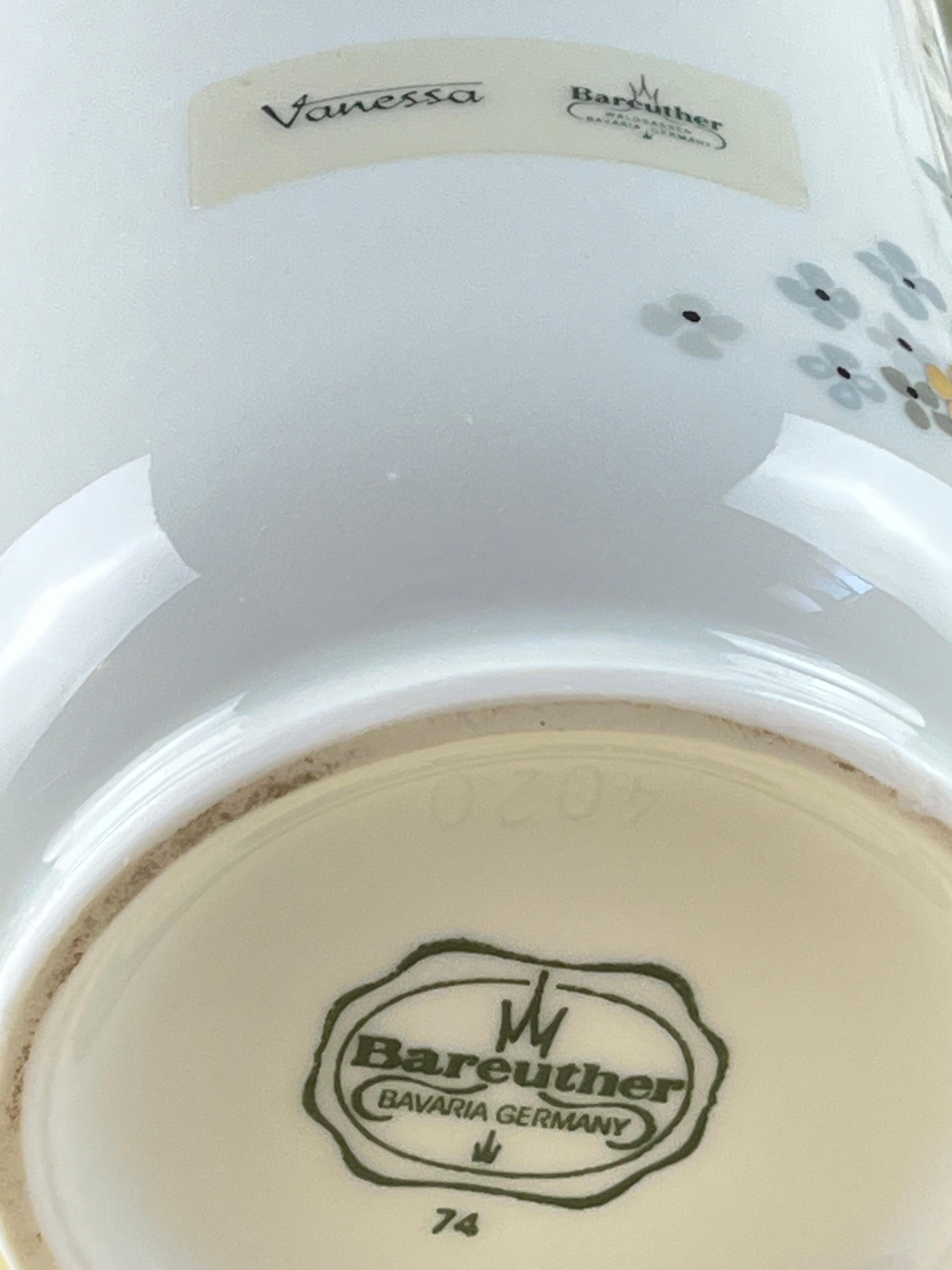 Porcelaine Service à café Bareuther de Bavière, fabriqué en Allemagne, années 1980 en vente