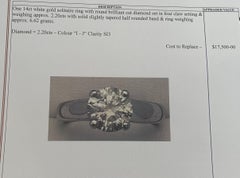 Bargain Natural 2.20ct Earth Mined Diamond in 14K White Gold with Valuation