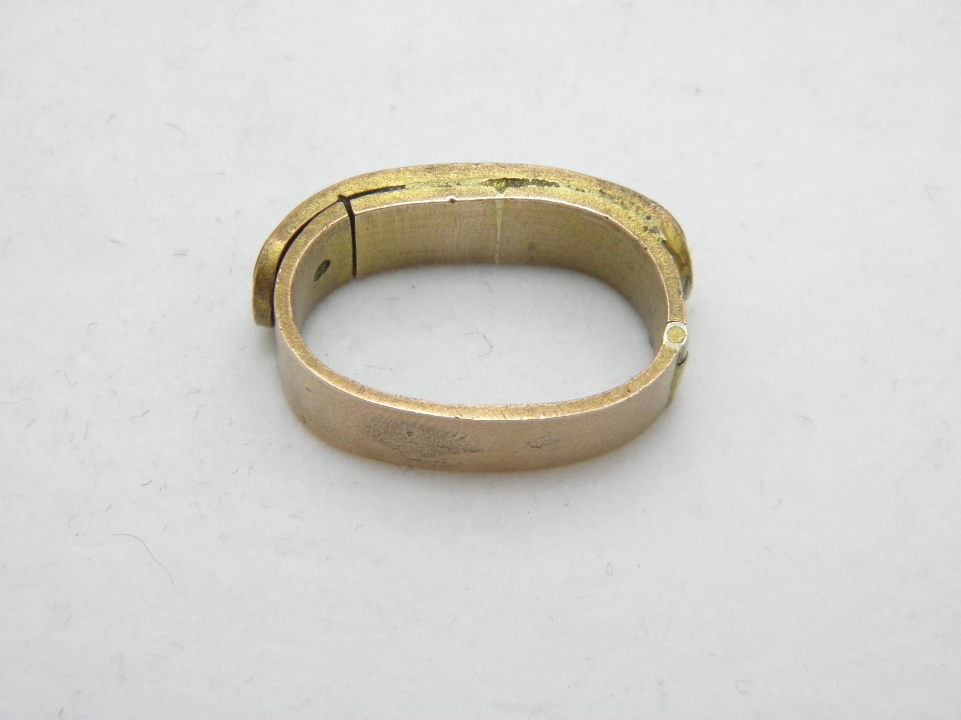 Affare Vintage 14ct Oro smaltato Porta sciarpe c1930s Purezza pesante 585 8g In condizioni buone in vendita a Camelford, GB