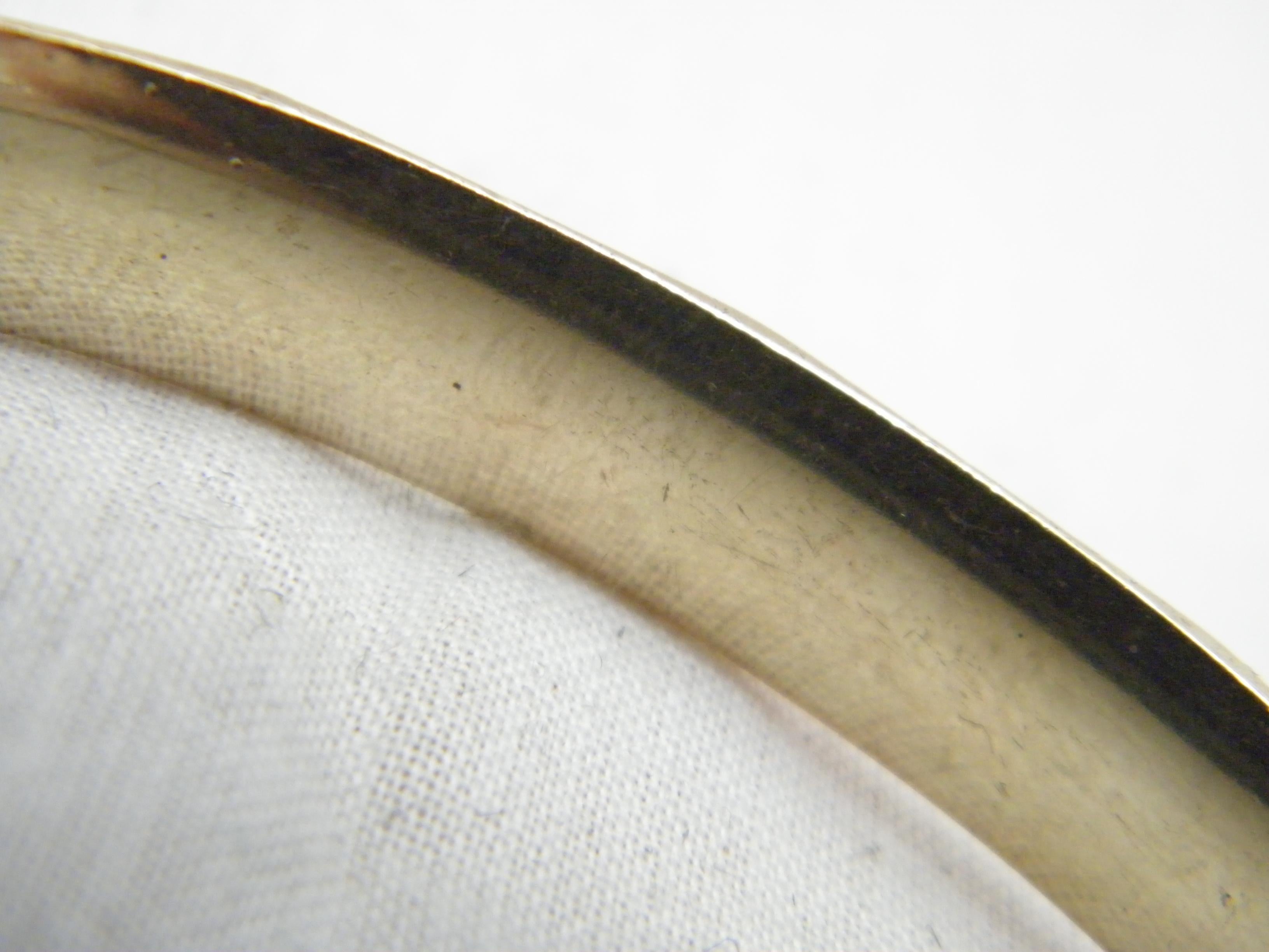 Bargain Vintage 9ct Gold 'Metal Cored' Diamond Cut Cuff Hinged Bracelet Bangle For Sale 1