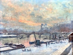 "Chiatte sulla Senna, Parigi" di Jean Salabet