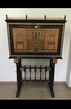 Bargueño en marquetería , S.XIX - XX .