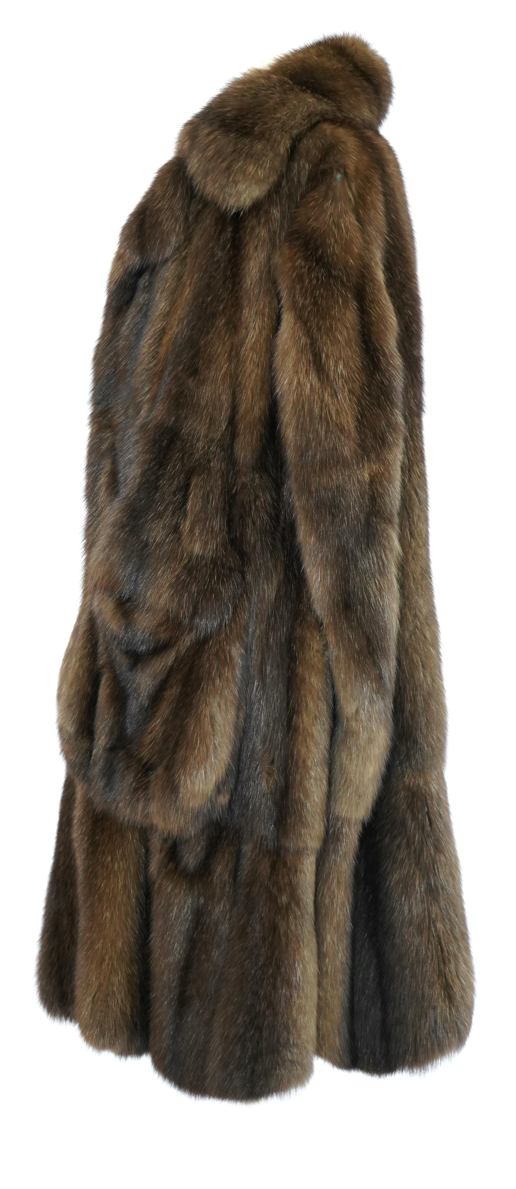 Absolutely stunning Barguzin sable (Silvery 5 - highest grade) cape/vest. Big notched collar. Deep double fur pockets. Helen Yarmak exclusive fully detachable 100% silk lining.