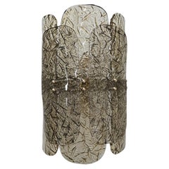 Italian Murano Wall Sconce 'Bari' in Smoked Glass