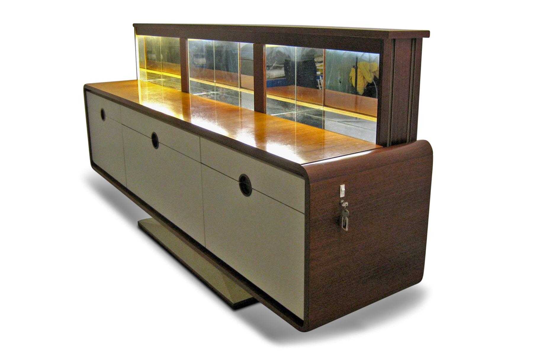 Mid-Century Modern 'Bariomat' German Modern Space Age Credenza with Electric Bar by Alfons Doerr
