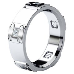 BARITE 14k White Gold Ring with 0.60ct Diamonds