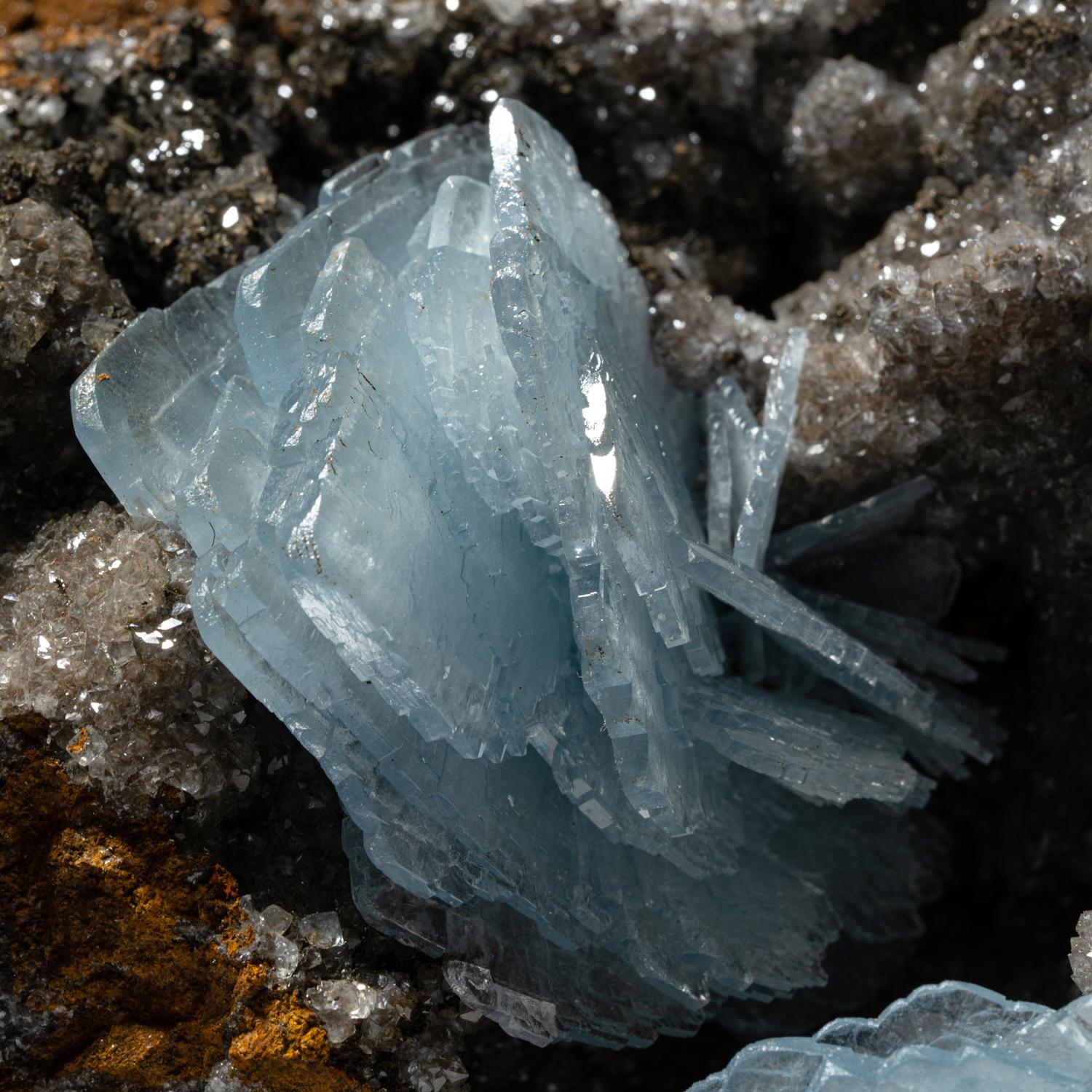 Contemporary Barite from Jebel Ouichane, Sagangane, Nador Province, L'Oriental Region, Morocc For Sale