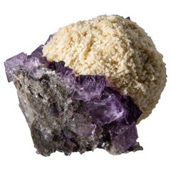 Barite on Fluorite from Elmwood Mine, Carthage. Smith County, Tennessee