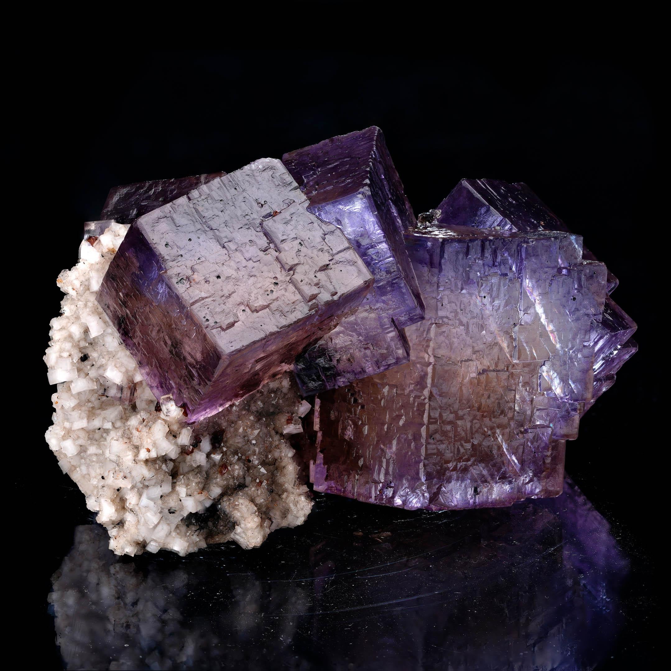 Americano Specimen minerale di barite su fluorite in vendita