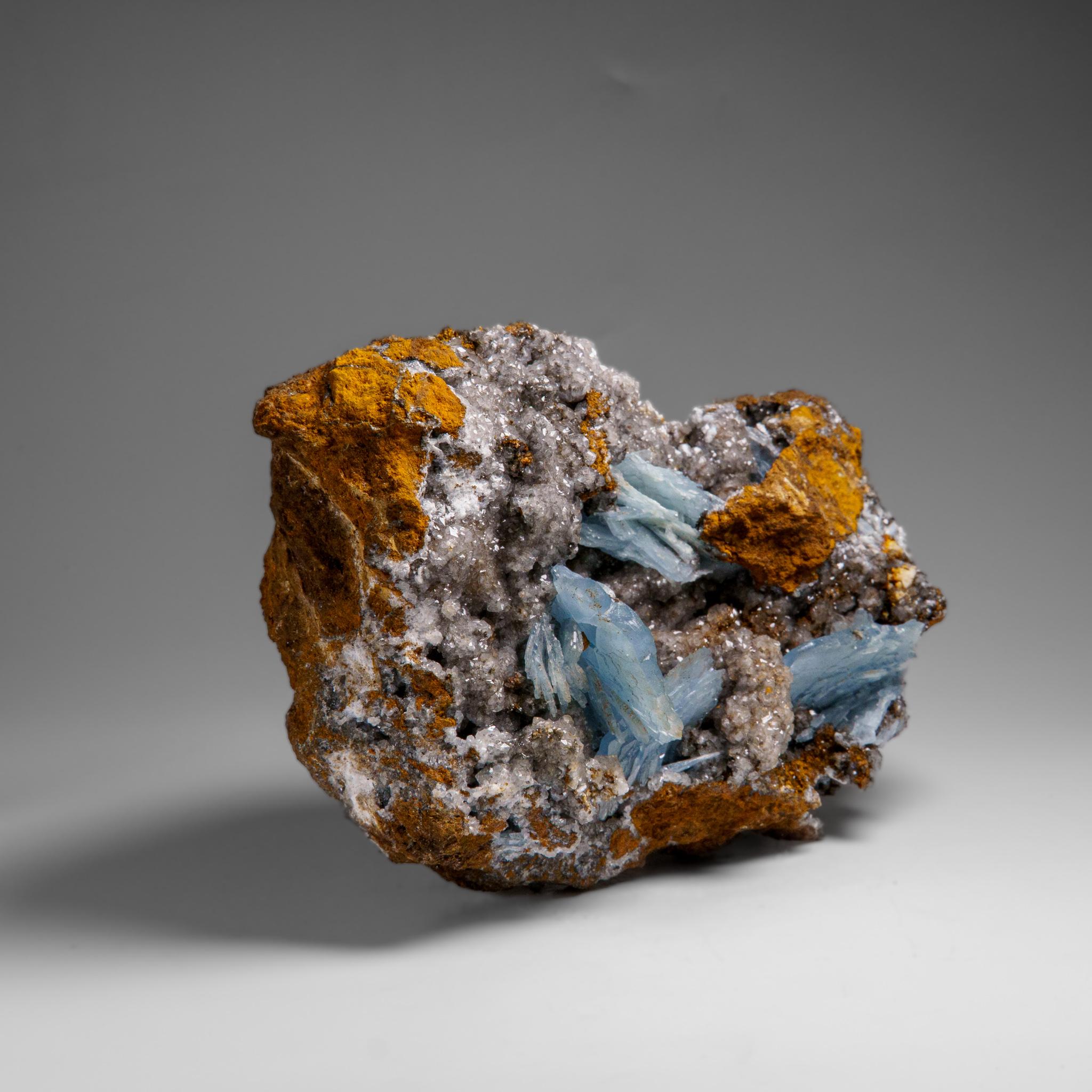 XXI secolo e contemporaneo Barite on Geothite From Jebel Ouichane, Beni Bou Ifrour, Nador, Morocco in vendita