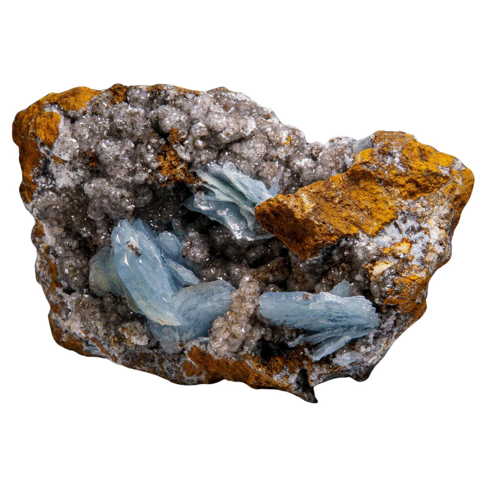 Barite on Geothite From Jebel Ouichane, Beni Bou Ifrour, Nador, Morocco