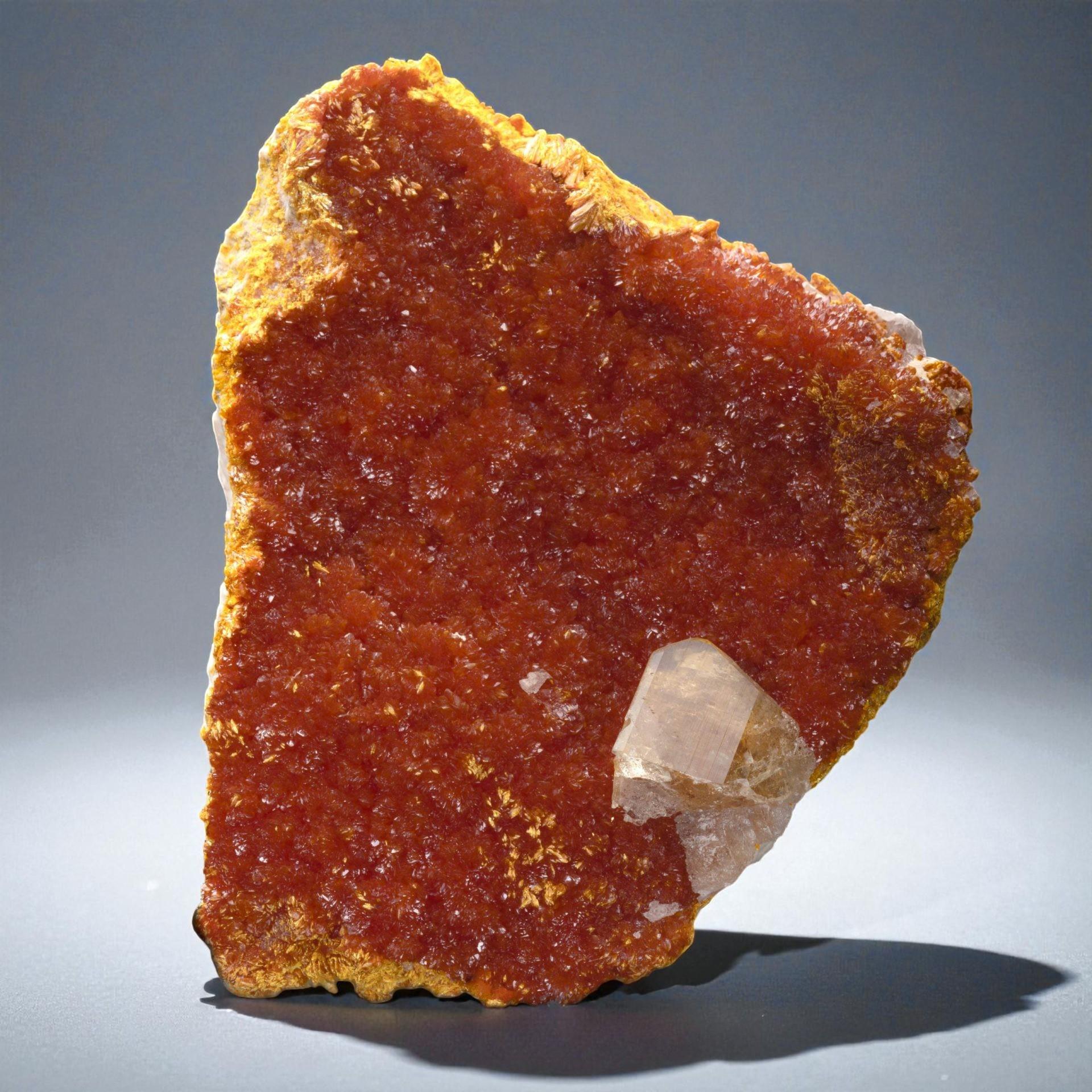 Contemporary Barite on Orpiment From El'brusskiy Mine For Sale