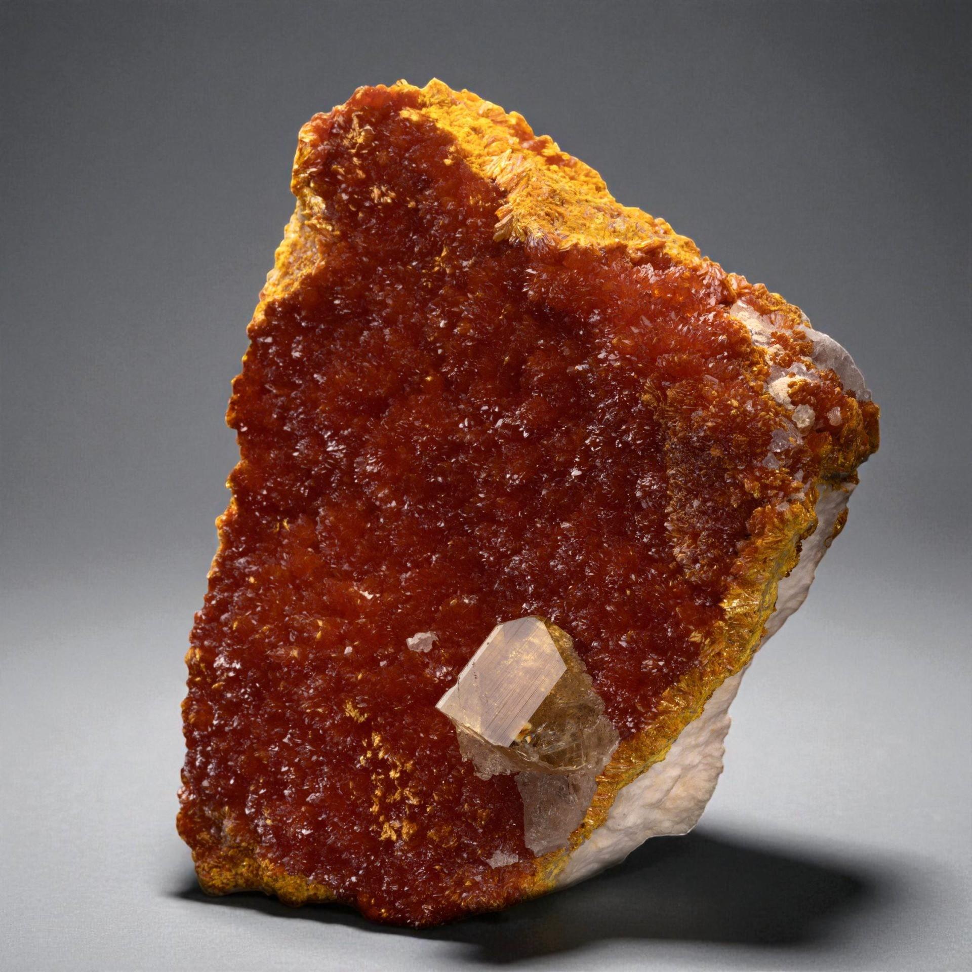 Crystal Barite on Orpiment From El'brusskiy Mine For Sale