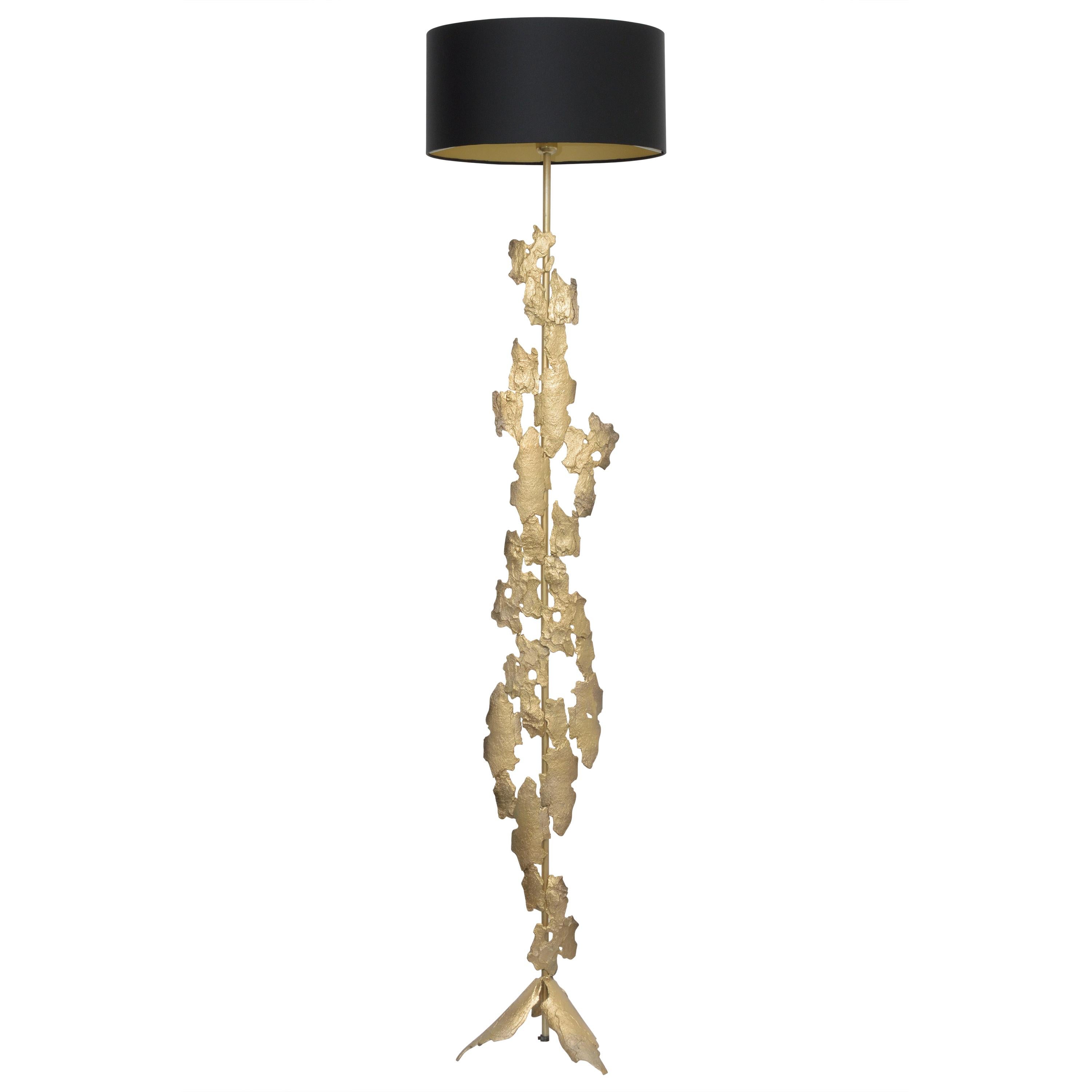 'Bark' Bronze Sculptural Floor Lamp