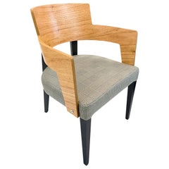Bark Dining Chair Featuring Chinaberry and Graphite-Finished Legs