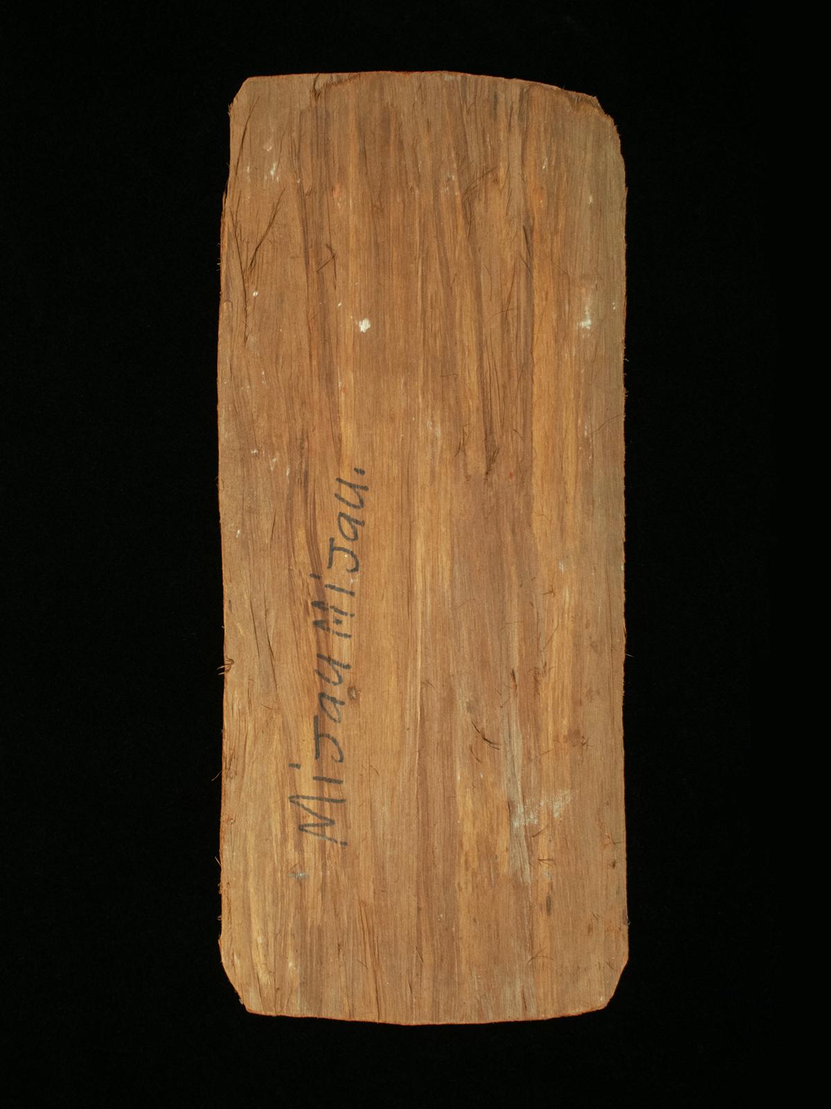 Bark Painting by Jimmy Mijau Mijau, Northern Territory, Australia (Australisch) im Angebot