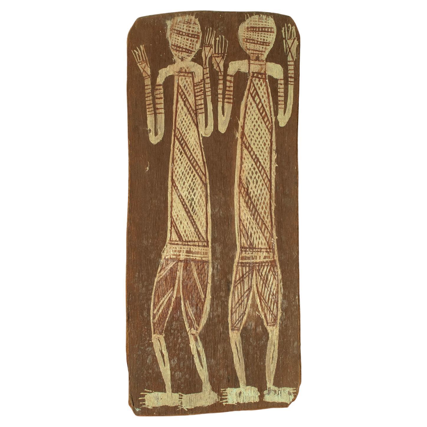 Bark Painting by Jimmy Mijau Mijau, Northern Territory, Australia im Angebot