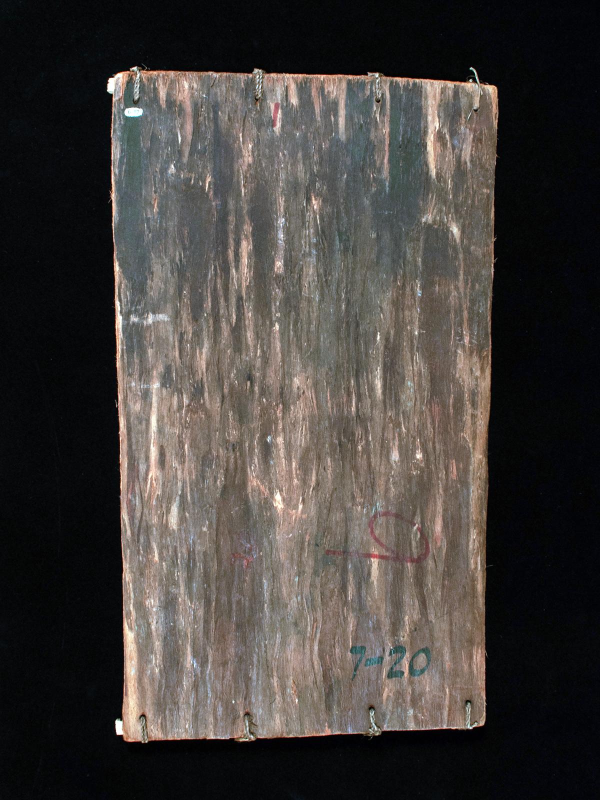 Tribale Pittura su corteccia di Namarrkon, Territorio del Nord, Australia in vendita