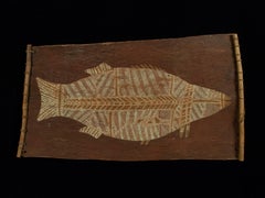 Rindenmalerei mit einem Fisch, Northern Territory, Australien