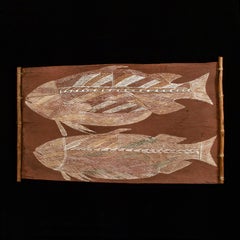 Peinture de deux poissons, Territoire du Nord, Australie