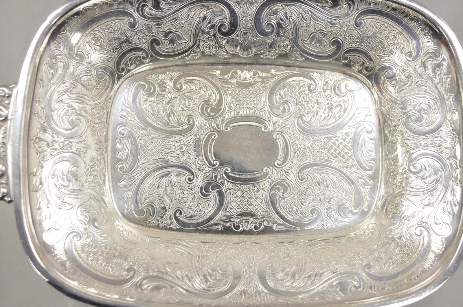 Regency Barker Ellis England EPCA Silver Plated Shell Handle Etched Candy Dish - a Pair For Sale