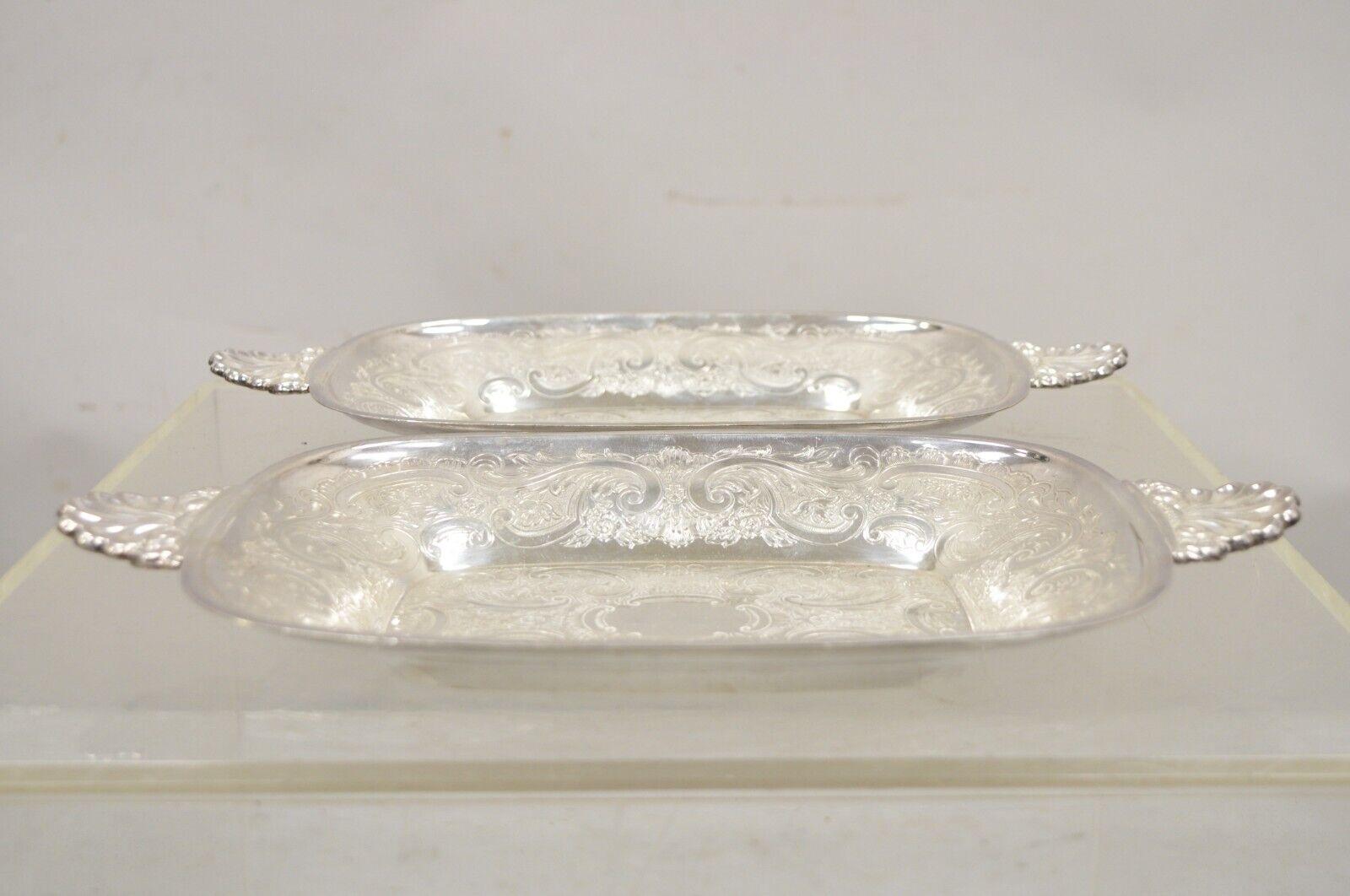 Barker Ellis England EPCA Silver Plated Shell Handle Etched Candy Dish - a Pair For Sale 4