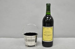 Barker Ellis English Regency Silver Plated Award Sugar Basket w/ Cobalt Blue