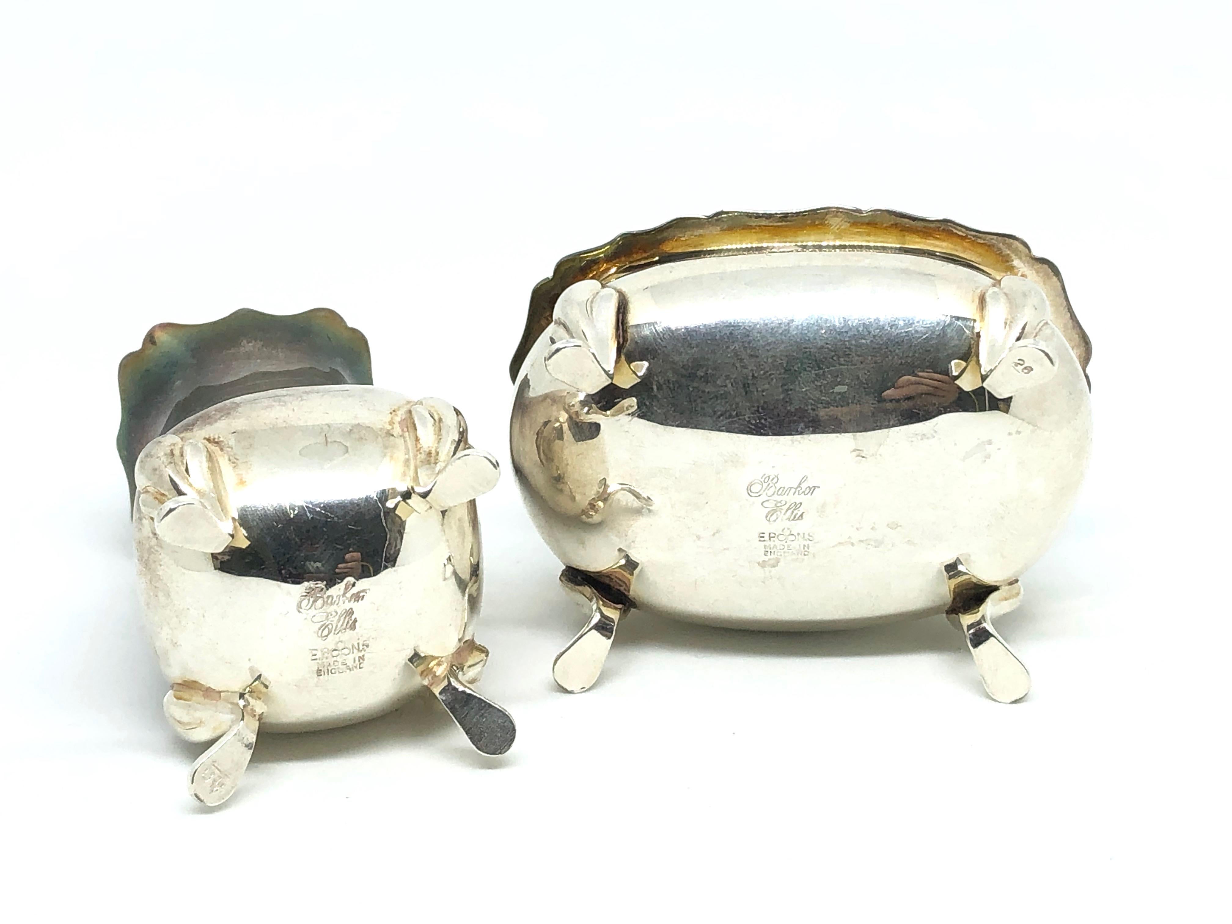 Early 20th Century Barker Ellis Silver Plated Condiment Set Vintage, England, 1920s