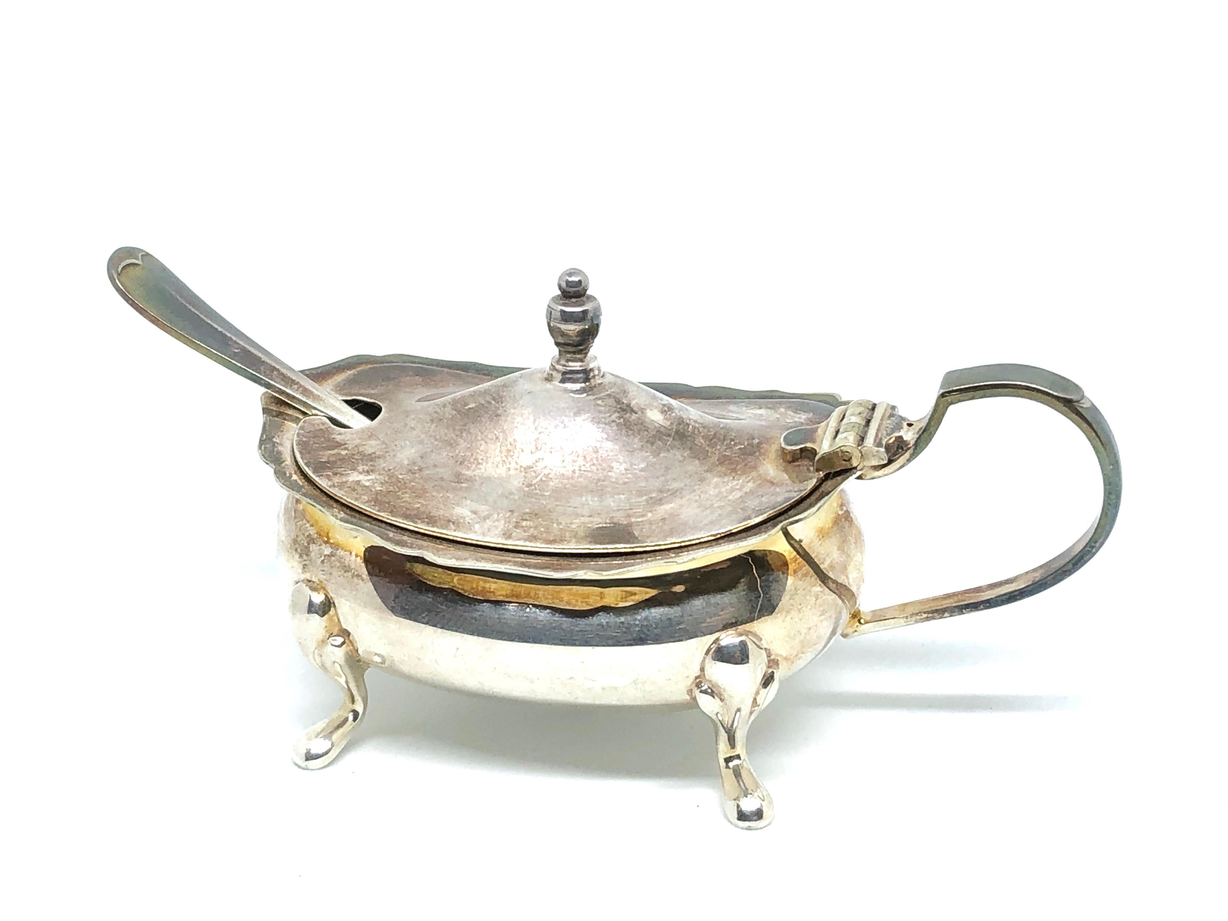 Barker Ellis Silver Plated Condiment Set Vintage, England, 1920s 1