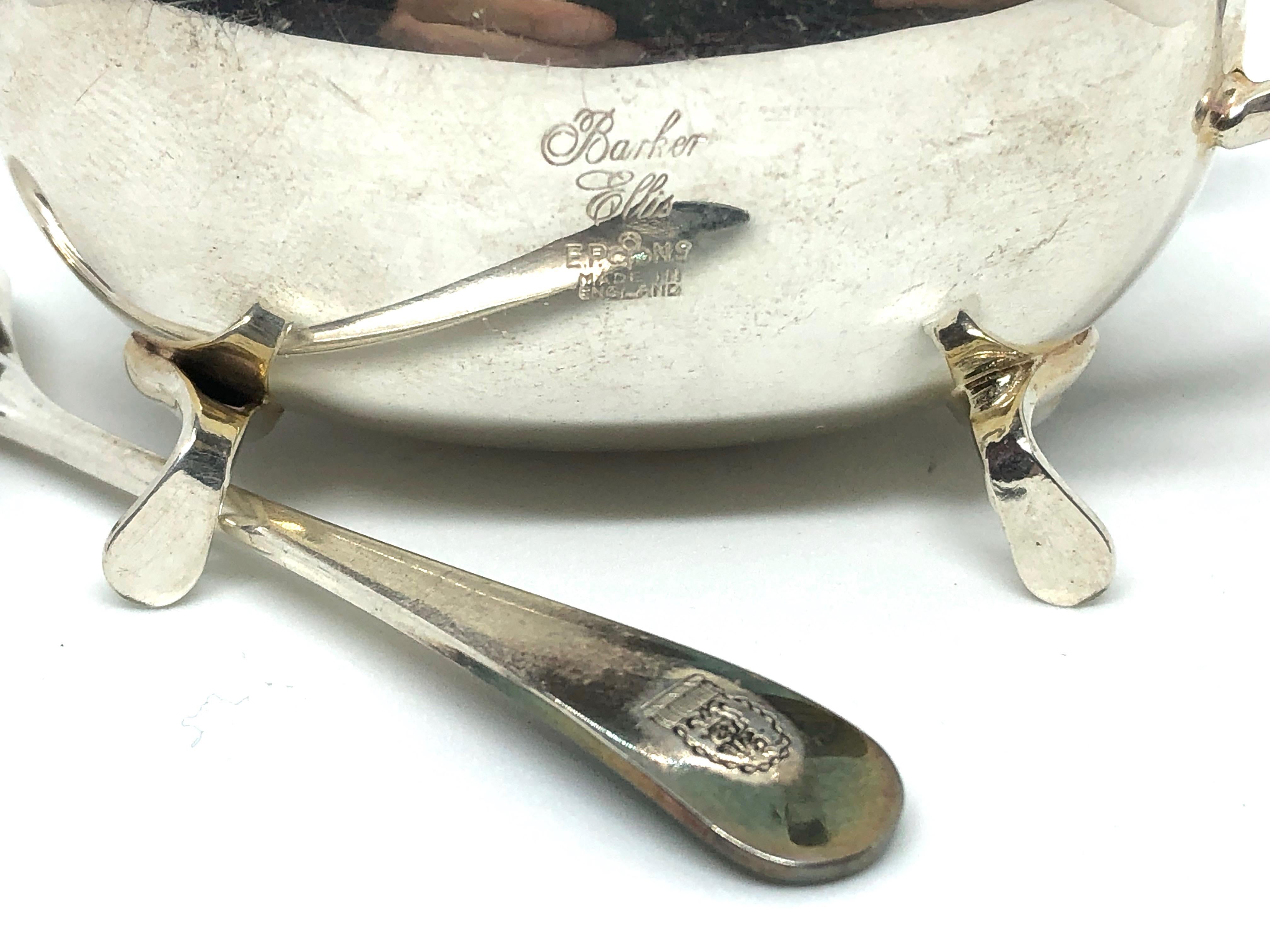 Barker Ellis Silver Plated Condiment Set Vintage, England, 1920s 3