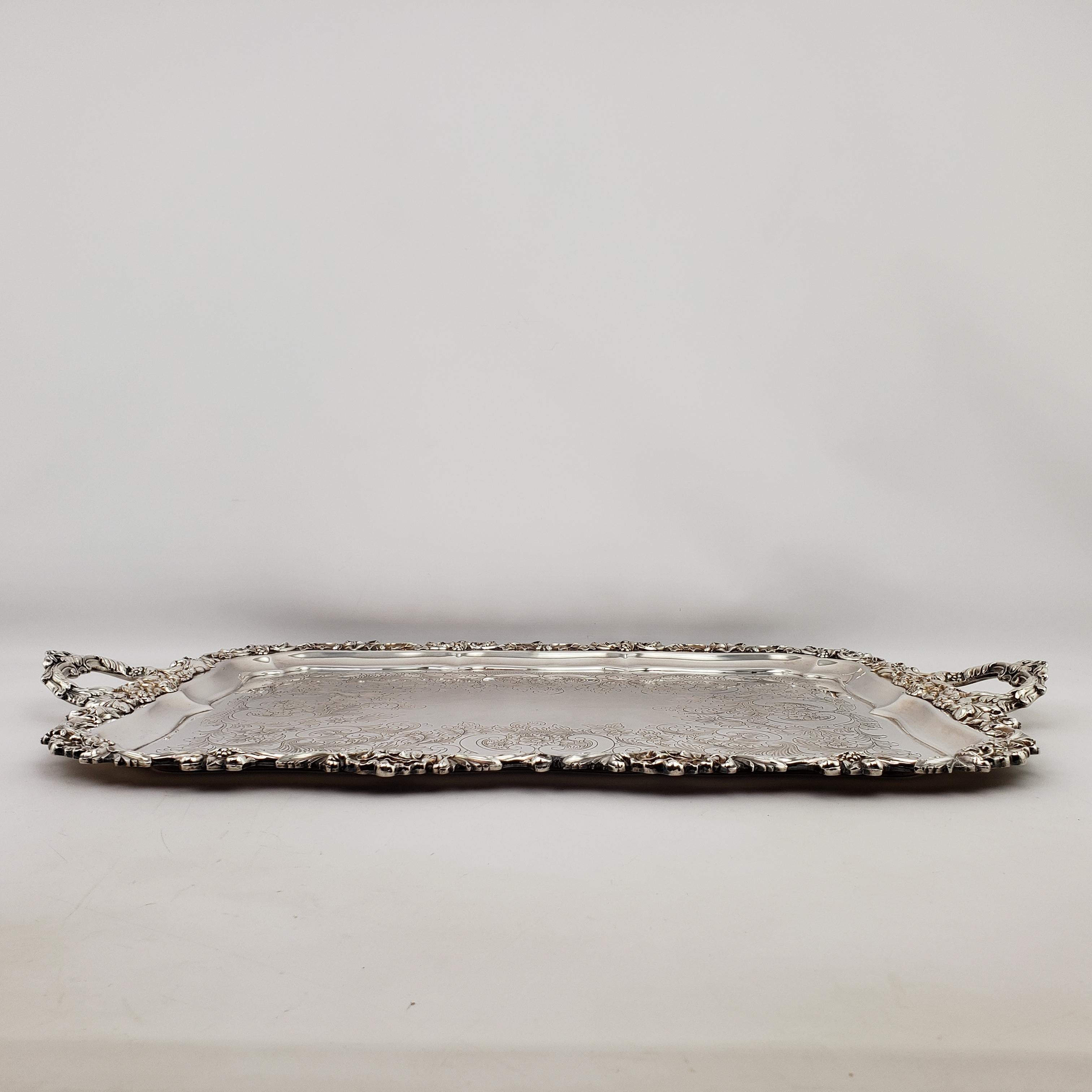 Silver Plate Barker Ellis Silverplated Serving Tray For Sale