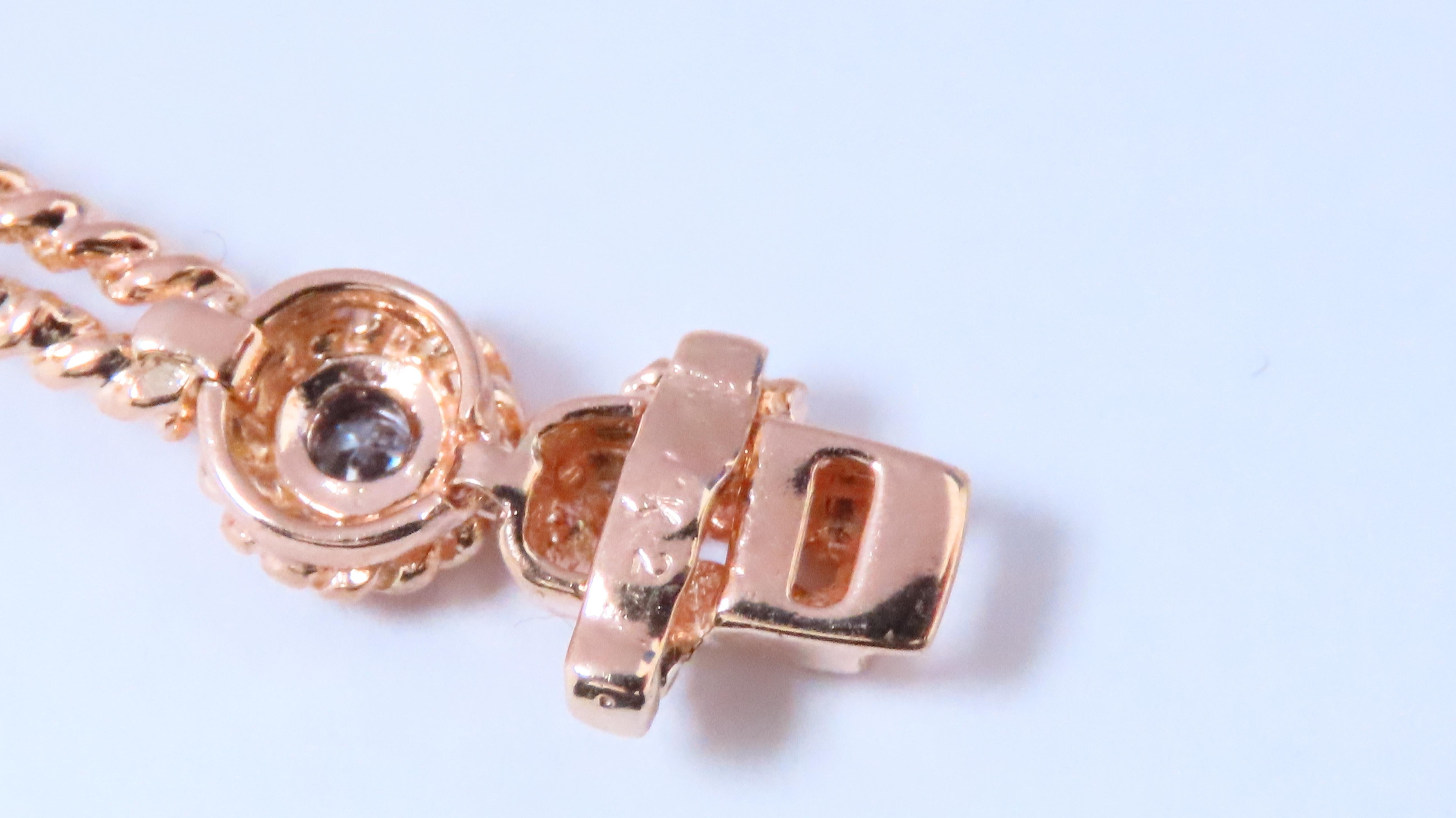 Jugendstil Barley Rope Twist Natural Round Diamonds Link Bracelet 14kt Gold 12636 For Sale