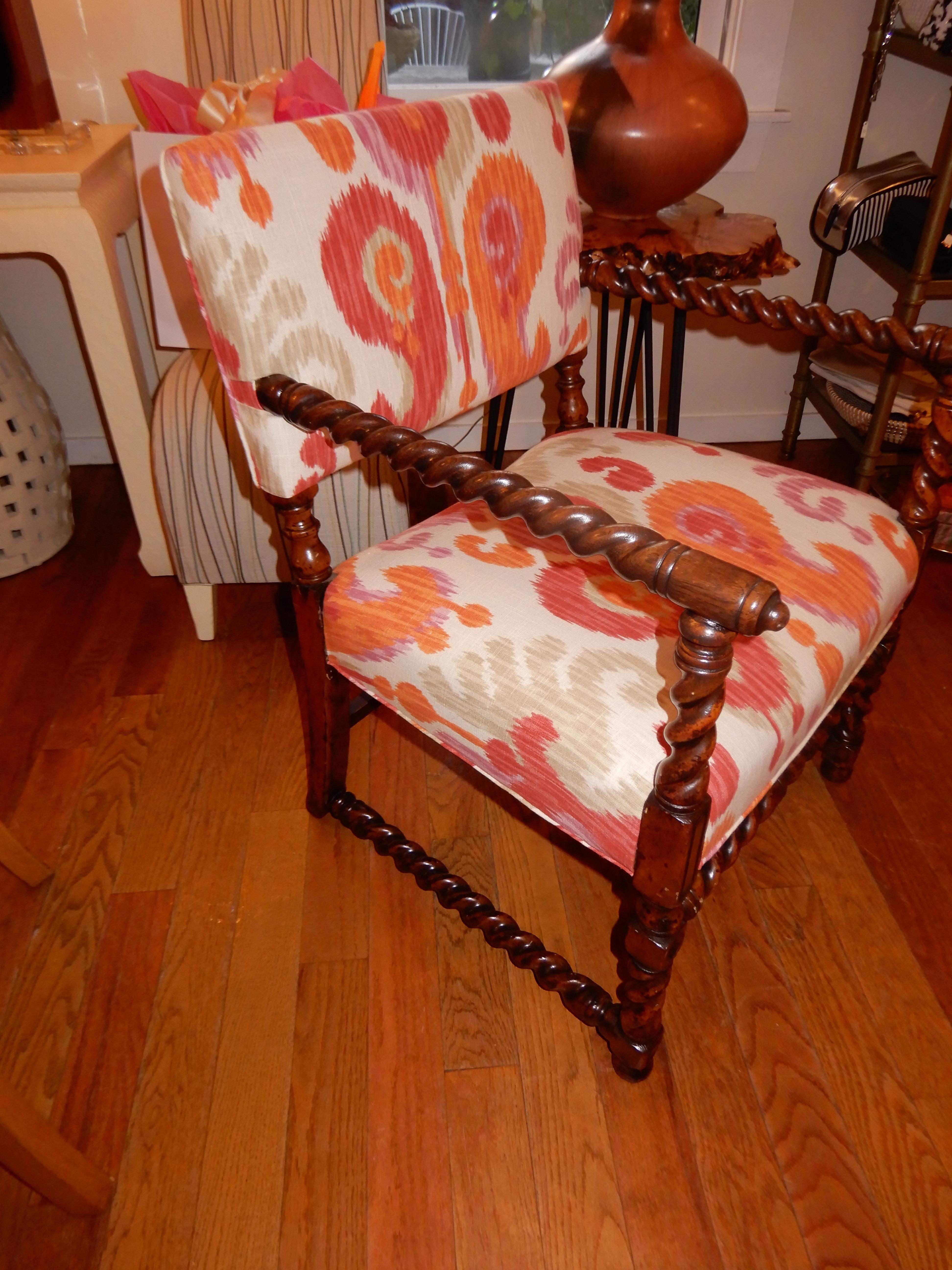 19th Century Barley Twist 1880s George Hunzinger Oak Arm Chair Hand Crafted