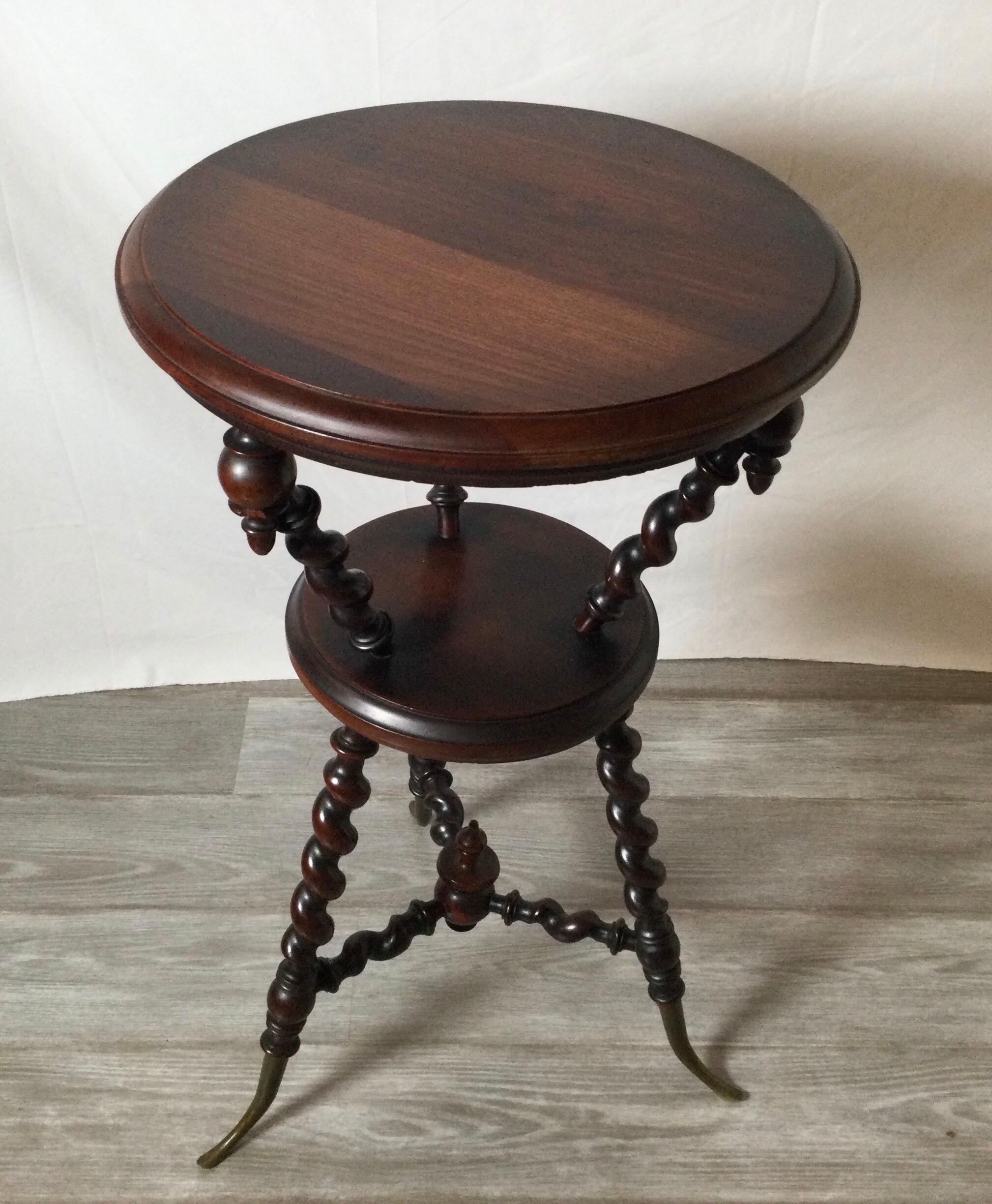 Barley Twist Aesthetic Movement Plant Stand Table Attributed to George Hunzinger In Good Condition In Lambertville, NJ