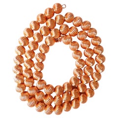Barley Twist Beads Necklace 14 Karat 52 Grams*