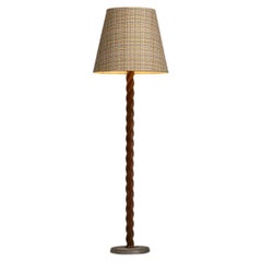 Barley Twist Floor Lamp, England circa 1950