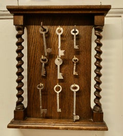 Barley Twist Oak Key Rack