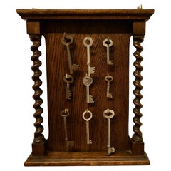 Barley Twist Oak Key Rack