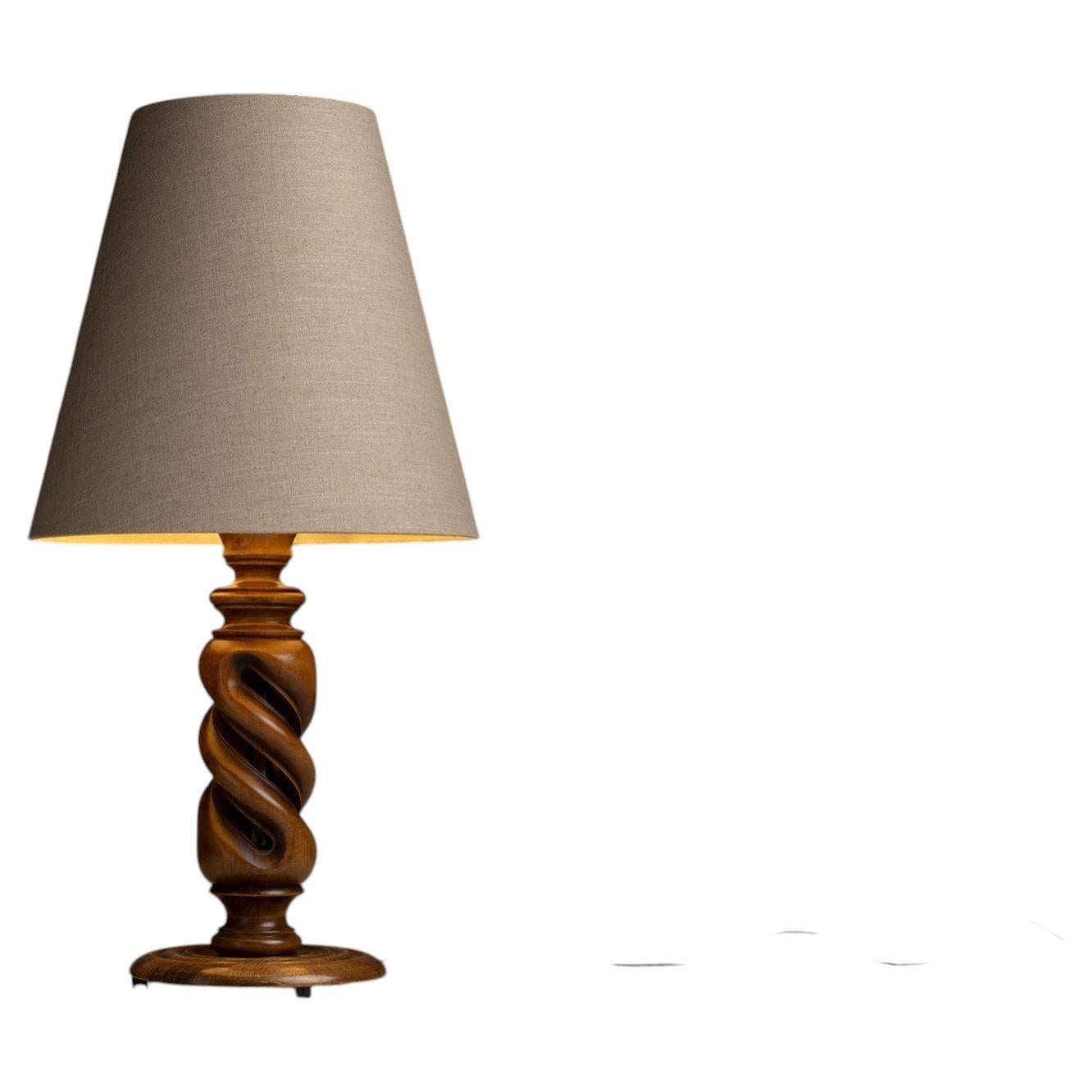 Barley Twist Table Lamp, France 1900 For Sale