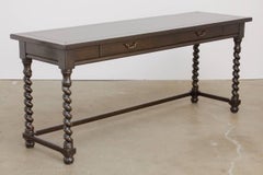 Barley Twist Two-Drawer Console Table or Desk