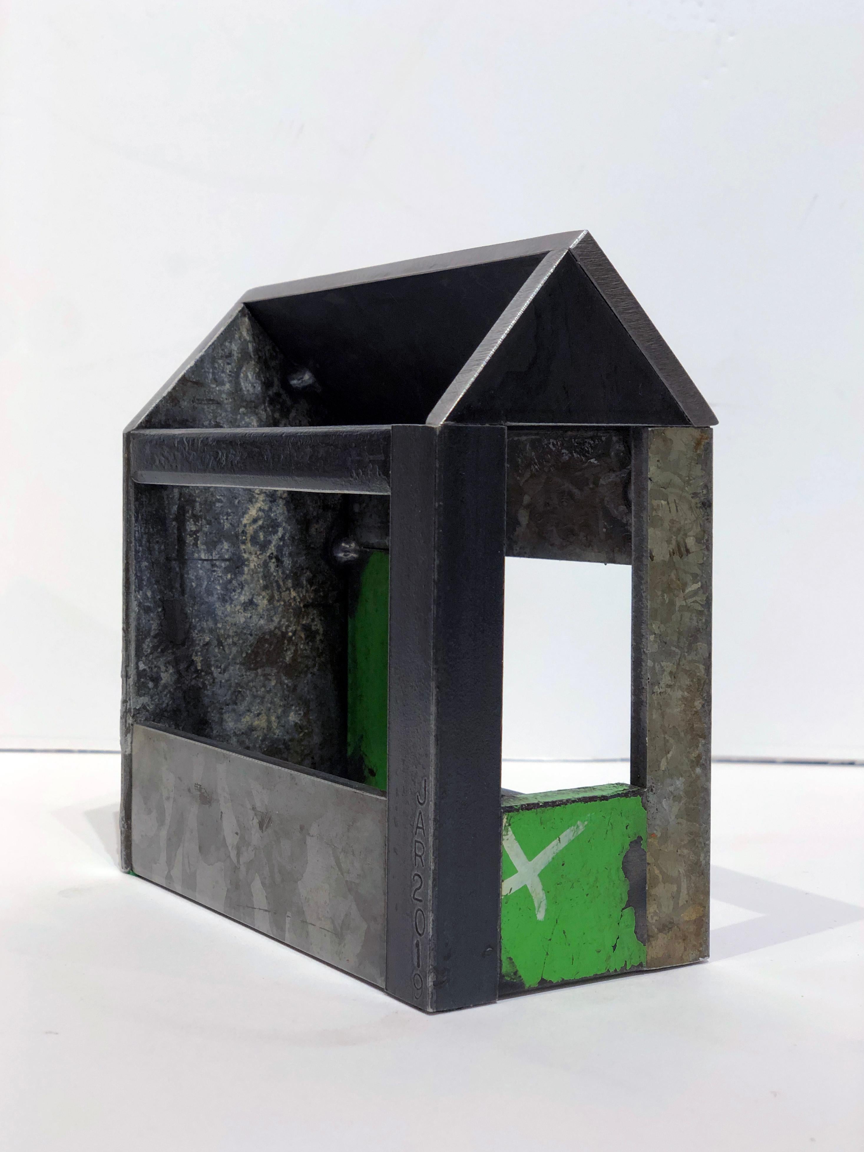 American Jim Rose Barn House Structure, Welded Steel Object Made with Salvaged Steel