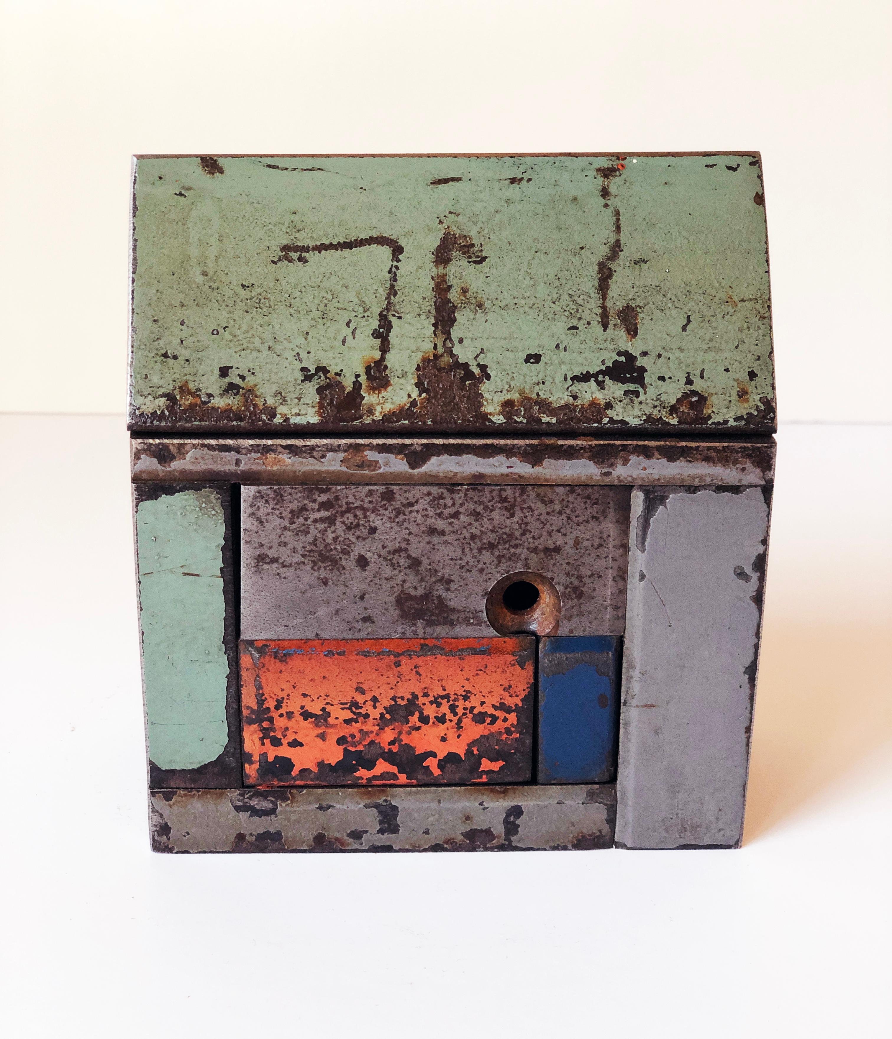 Jim Rose Barn House Structure, Welded Steel Sculpture Made with Salvaged Steel 1