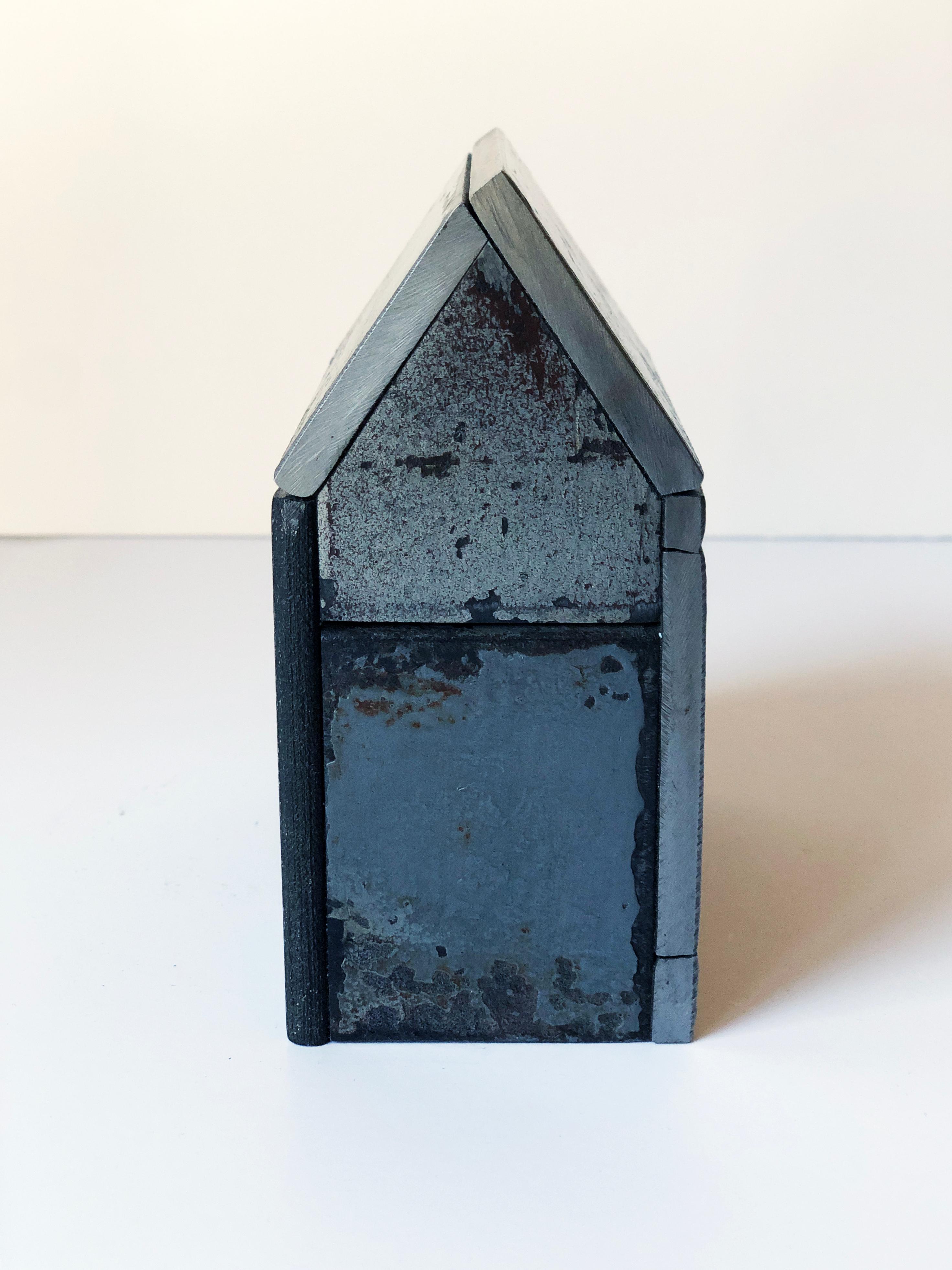 Jim Rose Barn House Structure, Welded Steel Sculpture Made with Salvaged Steel 3