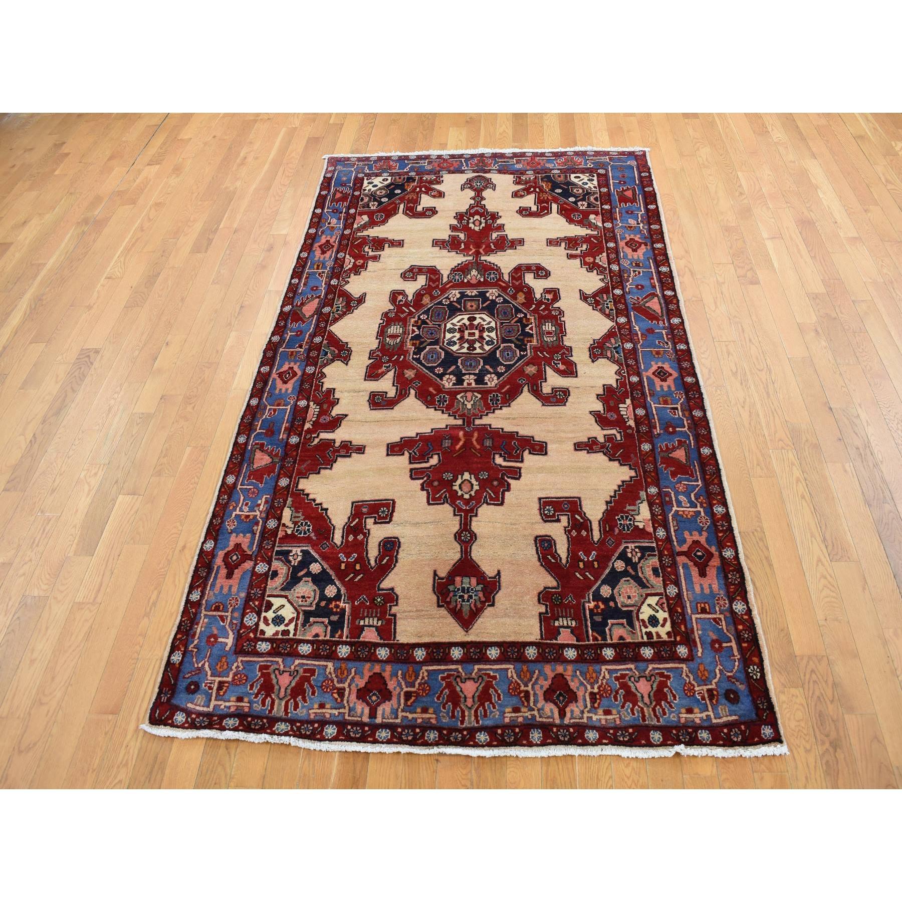 Medieval Barn Red Vintage Northwest Persian Pure Wool Hand Knotted Clean with No Wear Rug For Sale